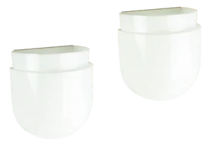 Montparnasse Sconces in White Plastic and Painted Metal by Sergio Asti for Candle, 1970s, Set of 2