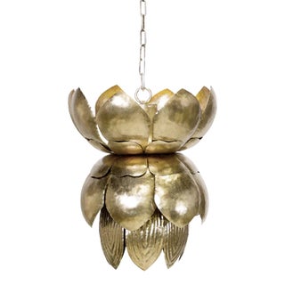 Matthew Izzo Home - Blossom Champagne Silver Leaf Pendant Light For Sale