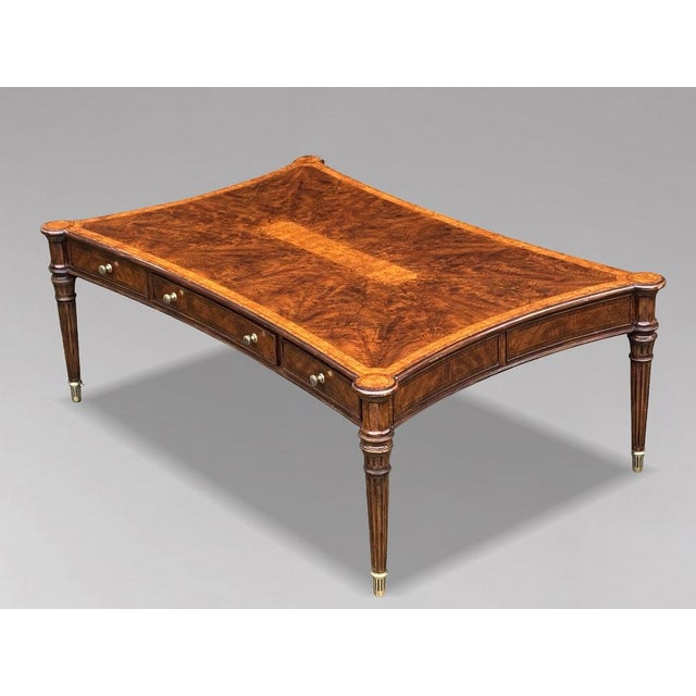 Walnut Inlaid Coffee Table from Brights of Nettlebed, 1980s For Sale - Image 10 of 10