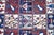 Textile 5.4 X 9.3 Ft Hand-Knotted Turkish Vintage Rug - Blue & Red Pictorial Grid Pattern For Sale - Image 7 of 10