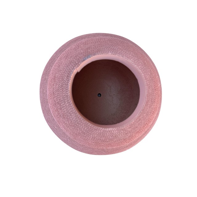 Postmodern Light Peach Pink Painted Corrugated Cardboard Vase by Flute Chicago, 1980s For Sale In Phoenix - Image 6 of 9