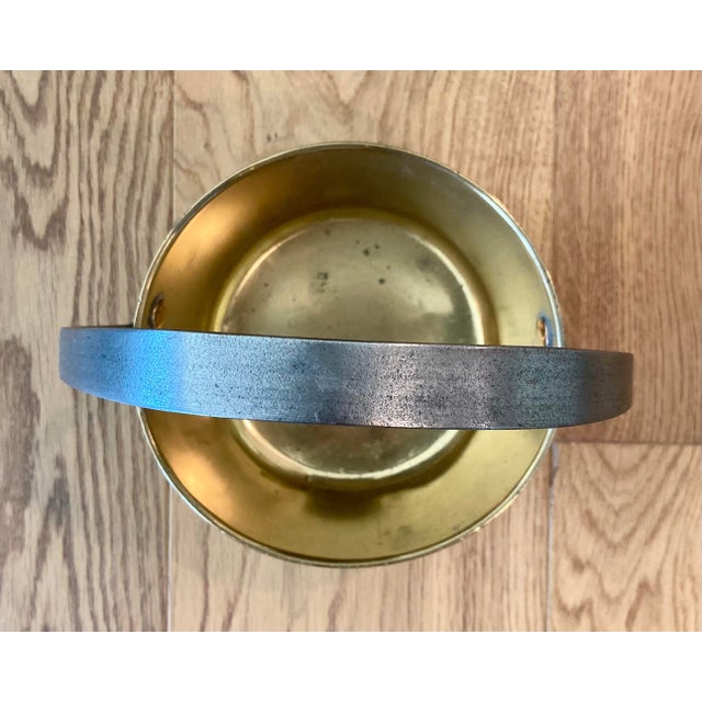 Mid 19th Century Antique English Brass Jelly Pan With Fixed Iron Handle For Sale - Image 5 of 12