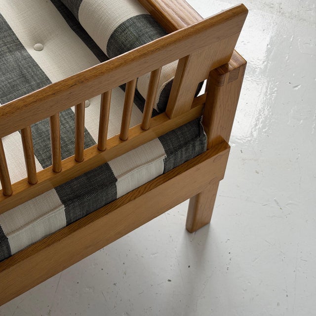 11980s Studio Made Striped Daybed Attributed to Charles Webb For Sale - Image 10 of 12