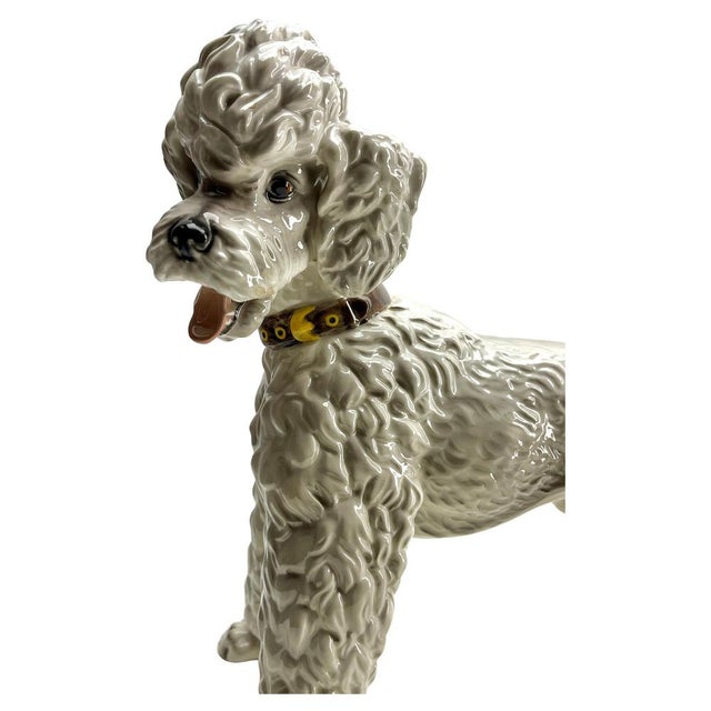 Antique Wien Keramos Austria Porcelain Poodle 1930's Charming Poodle Figurine This stunning ceramic poodle exudes elegance...