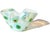 Mid-Century Modern Vintage Fratelli Toso Murano Opalescent White Green Aventurine Spots Italian Art Glass Cut Rim Bowl For Sale - Image 3 of 12
