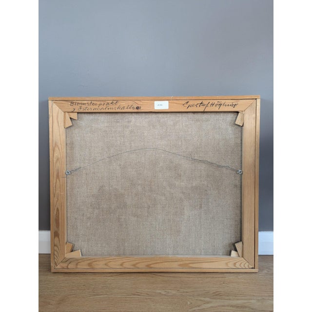 Mid-Century Modern 'Amidst the Bloom' Vintage Original Abstract Painting, Framed For Sale - Image 10 of 11