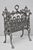 Metal Vintage French Renaissance Victorian Style Cast Iron Magazine Rack With Cherubs For Sale - Image 7 of 15
