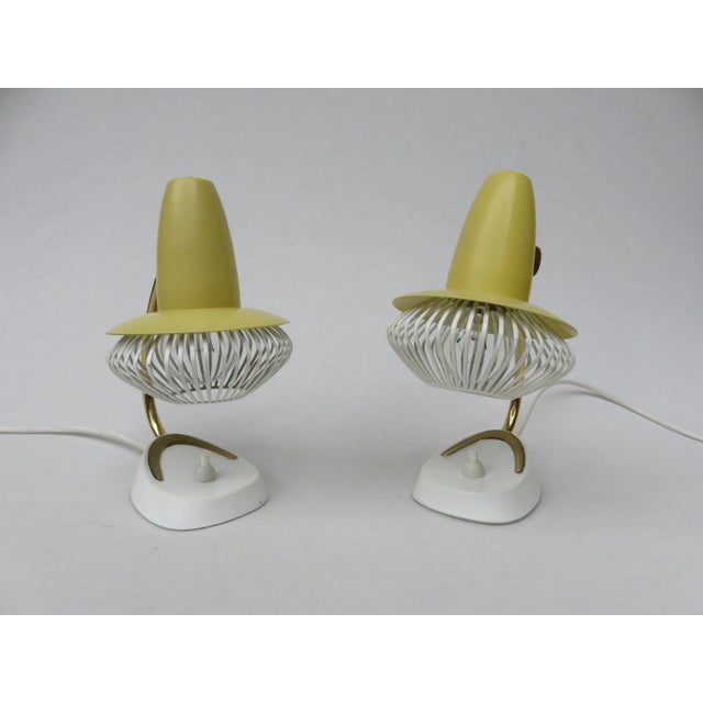 Mid-Century Modern Small Italian Table Lamps, 1950s, Set of 2 For Sale - Image 3 of 14
