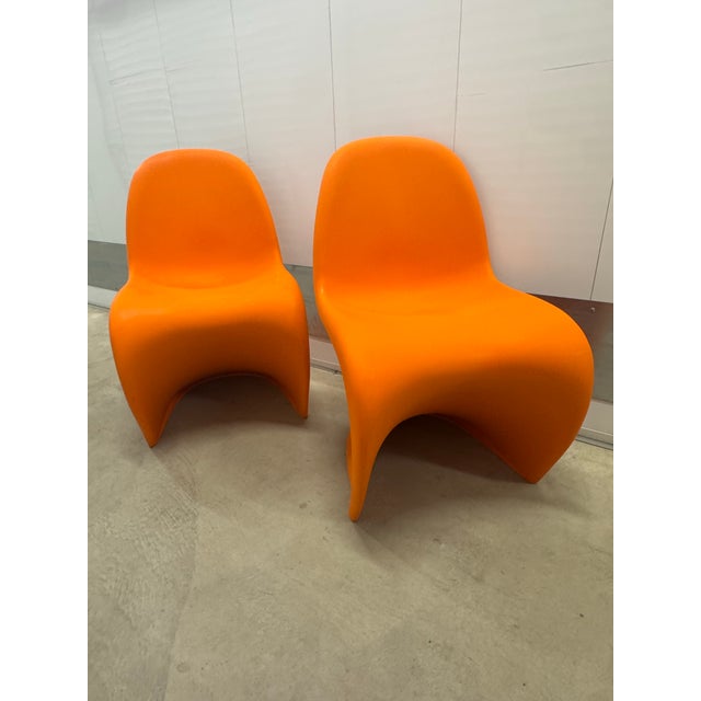 Vintage, Post Modern 1990s Pantonstolen (Vernor Panton) Chair Pair (2) For Sale - Image 9 of 12
