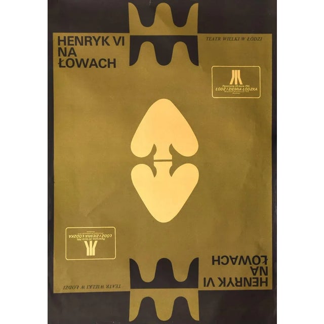 Henryk VI na Lowach vintage poster is an offset print on paper realized by Polish Artist in 1974. Original colored offset....