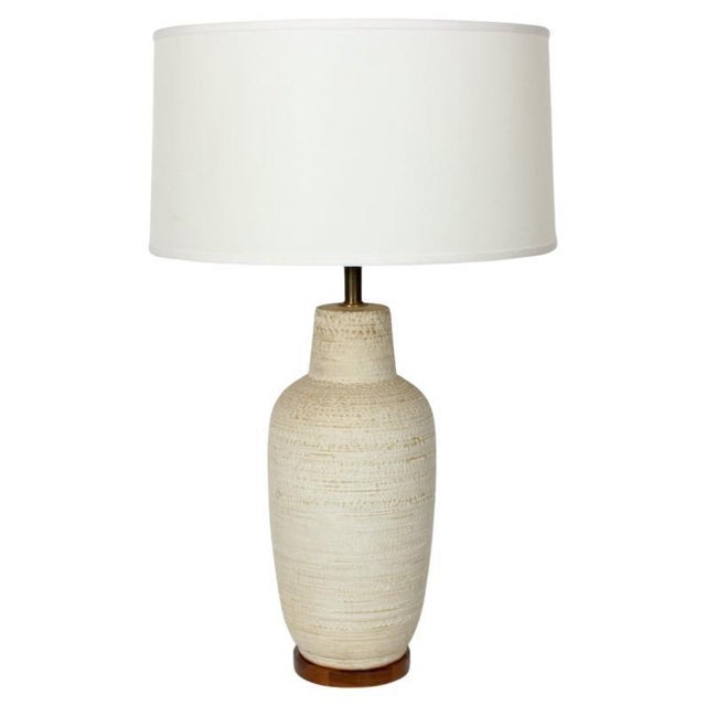 Tall Classic Design Technics textured Creamy glazed Pottery Table Lamp. Featuring the Design Technics classic handcrafted...
