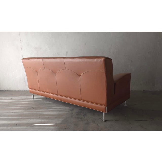 Animal Skin 1990s Vintage Leather Sofa For Sale - Image 7 of 13