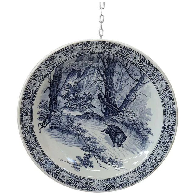 Vintage Blue & White Wall Plate from Delft, 1950s For Sale - Image 6 of 6