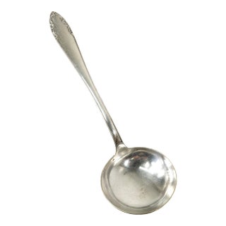 20th Century French Silverplated Serving Ladle Spoon by Guillamot For Sale