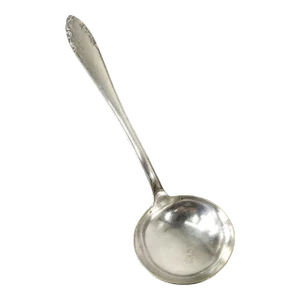 20th Century French Silverplated Serving Ladle Spoon by Guillamot
