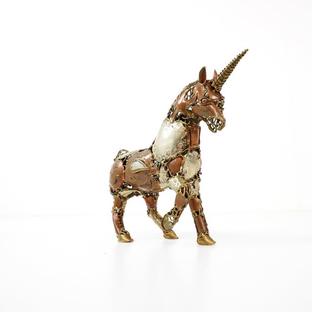 Brutalist 1980s Brutalist Bronze Unicorn Sculpture Attributed to Pal Kepenyes For Sale - Image 3 of 7