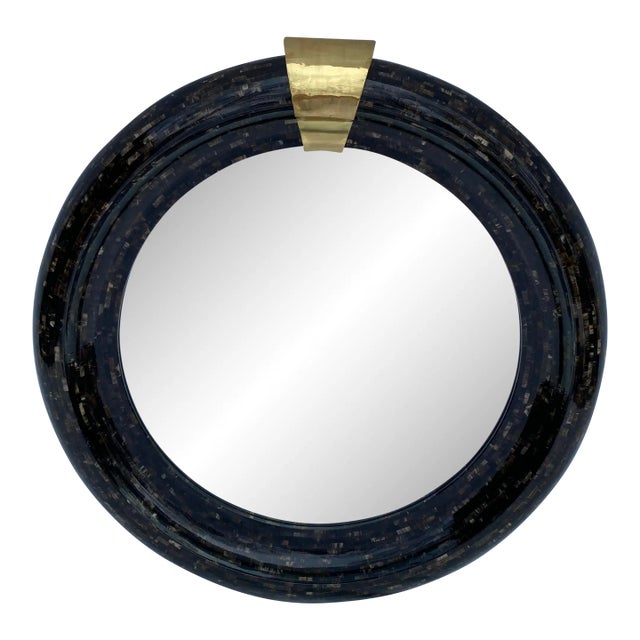 Large Columbian Horn & Bone Wall Mirror For Sale