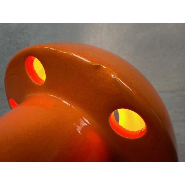 Vintage Ceramic Mushroom Lamp from Massive, 1970s For Sale - Image 4 of 8