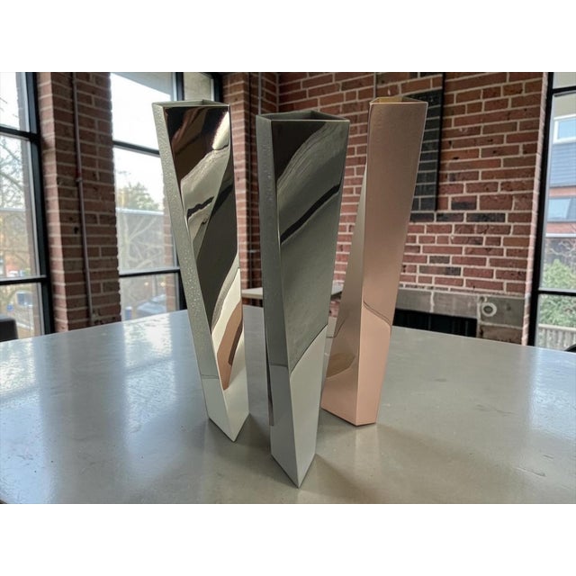 Sculptural Triptych Crevasse Vases by Zaha Hadid for Officina Alessi, 2005, Set of 3 For Sale - Image 14 of 15