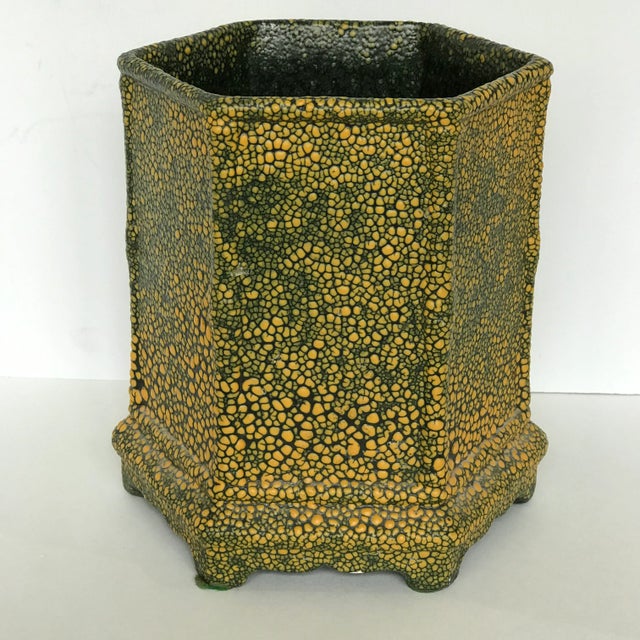 Royal Heagur Pottery Chinoiserie Shagreen Finish Cachepot For Sale - Image 13 of 13