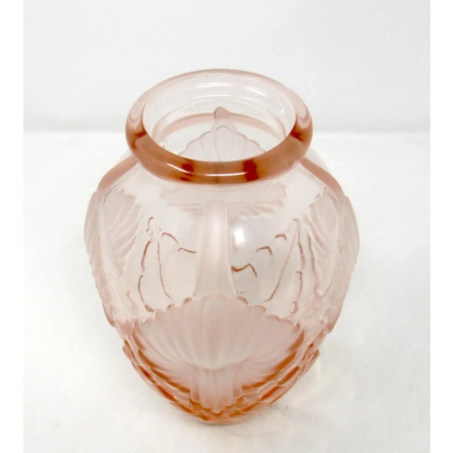 Pierre d'Avesn Calla Lily Blush Glass Vase - 1920s For Sale - Image 4 of 8
