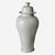 Just in, This elegant and commanding pair of monochrome white porcelain temple lidded jars (also classified as baluster or...