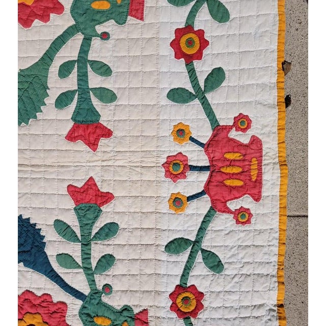 19th C Applique Quilt From Pennsylvania For Sale - Image 4 of 6