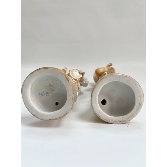 Antique Paris Porcelain Gilt Figurines - a Pair For Sale In Boston - Image 6 of 10