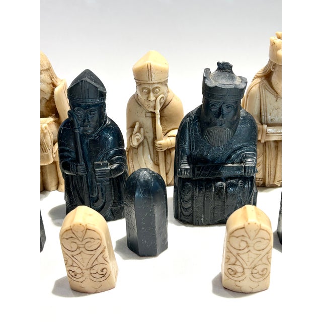 Ornamental & Decorative Materials Set of 32 Vintage Isle of Lewis Chess Pieces For Sale - Image 7 of 17