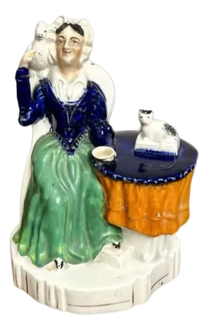 Antique Victorian Staffordshire Group Figure, 1880
