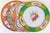 2020s Enameled Pink and Green Tin English Plates - Set of 4 For Sale - Image 5 of 8