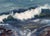 Presque Isle (Day 121), June 23, 2024 by Primary Hughes | Oil on gessobord Seascape with waves and rocks For Sale - Image 4 of 5