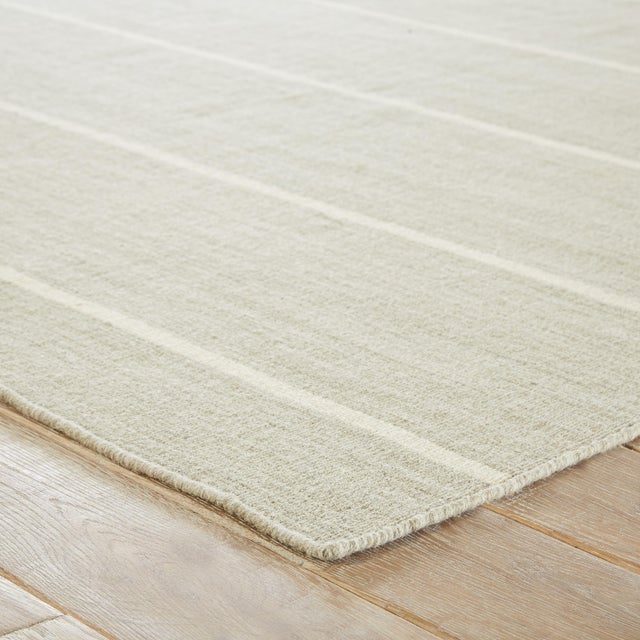 Jaipur Living Cape Cod Handmade Stripe Gray/ White Area Rug 4′ × 6′ Chairish