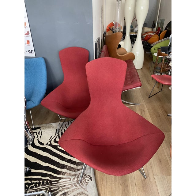Metal Bertoia Bird Chairs by Harry Bertoia for Knoll International, 1970s, Set of 2 For Sale - Image 7 of 18