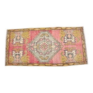 Mid 20th Century Faded Oushak Turkish Carpet For Sale