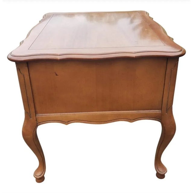 White Furniture French Country Two-Drawer Maple Side Tables For Sale - Image 9 of 10