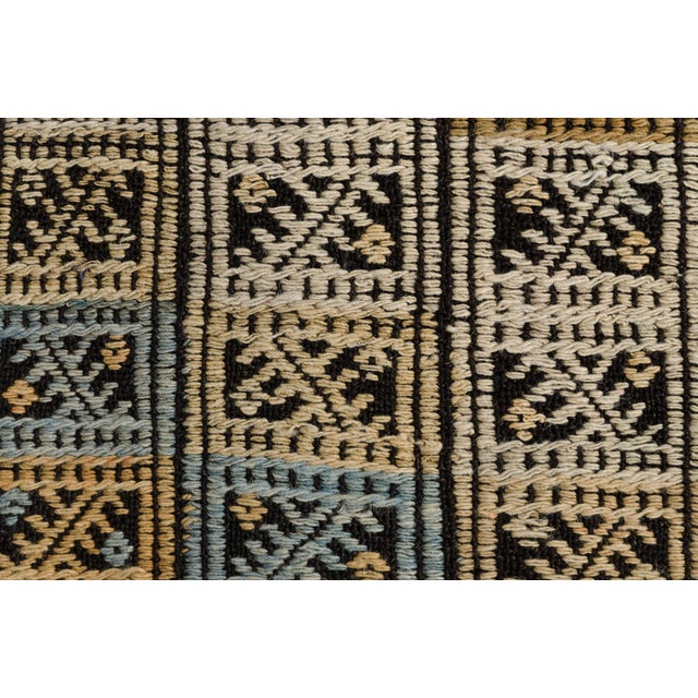 Tan Mid 20th Century Geometric Anatolian Handwoven Kilim Rug For Sale - Image 8 of 10