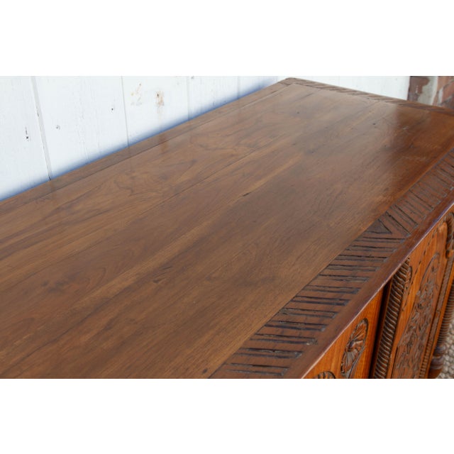 Antique Carved Anglo Indian Buffet Cabinet For Sale - Image 4 of 12