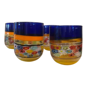 2000s "Murrisa Murano Glass" Glasses- Set of 4