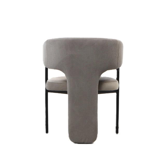 Metal Sabrina Dining Armchair in Gray For Sale - Image 7 of 7