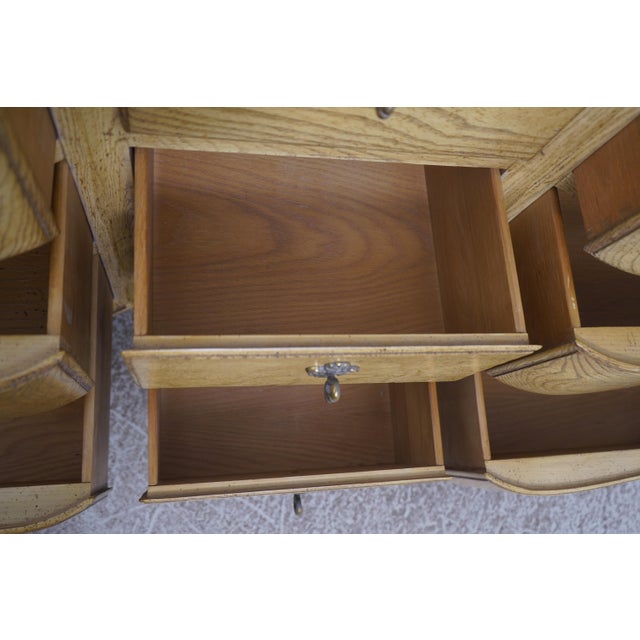 Baker Furniture Company Baker French Oak 9 Drawer Dresser For Sale - Image 4 of 18