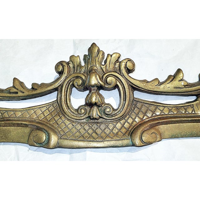 Rococo French 19th Century Rococo L. XV Andiron Centerpiece For Sale - Image 3 of 5