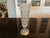 Absolutely stunning European Vase with sterling base.Funnel shape, thick-walled clear glass with faceted decoration,...