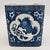Mid 20th Century Vintage Chinoiserie Blue and White Porcelain Foo Dog Flower Frog For Sale - Image 5 of 11
