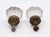 Pair of Vintage 1.25 In. Floral Octagon Glass Cabinet Knobs For Sale - Image 4 of 4