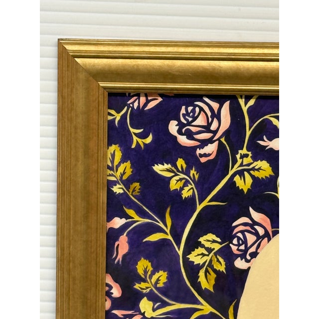 Sofia Bonati Agnes Art Nouveau Watercolor, Framed For Sale In San Francisco - Image 6 of 12