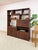Vintage Walnut MCM Wall Unit Desk Storage Cabinet Mid Century Modern W/ Drawers For Sale - Image 9 of 15