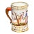 Large Antique Neoclassical Italian Capodimonte Hand Painted Porcelain Mug Home Decor For Sale