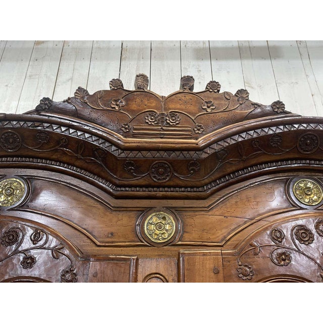 Rennaise Cherrywood Wedding Armoire from François Fils Denot, 1857 For Sale - Image 14 of 18