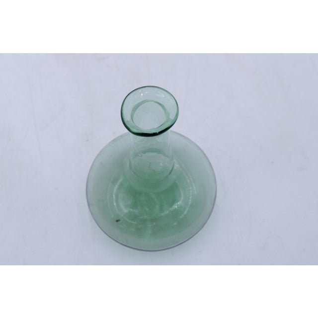 Glass Antique Pair of Hand Blown Glass Bottle Vases For Sale - Image 7 of 13
